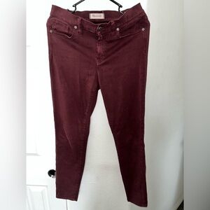 Madewell Burgundy Straight Leg Pants